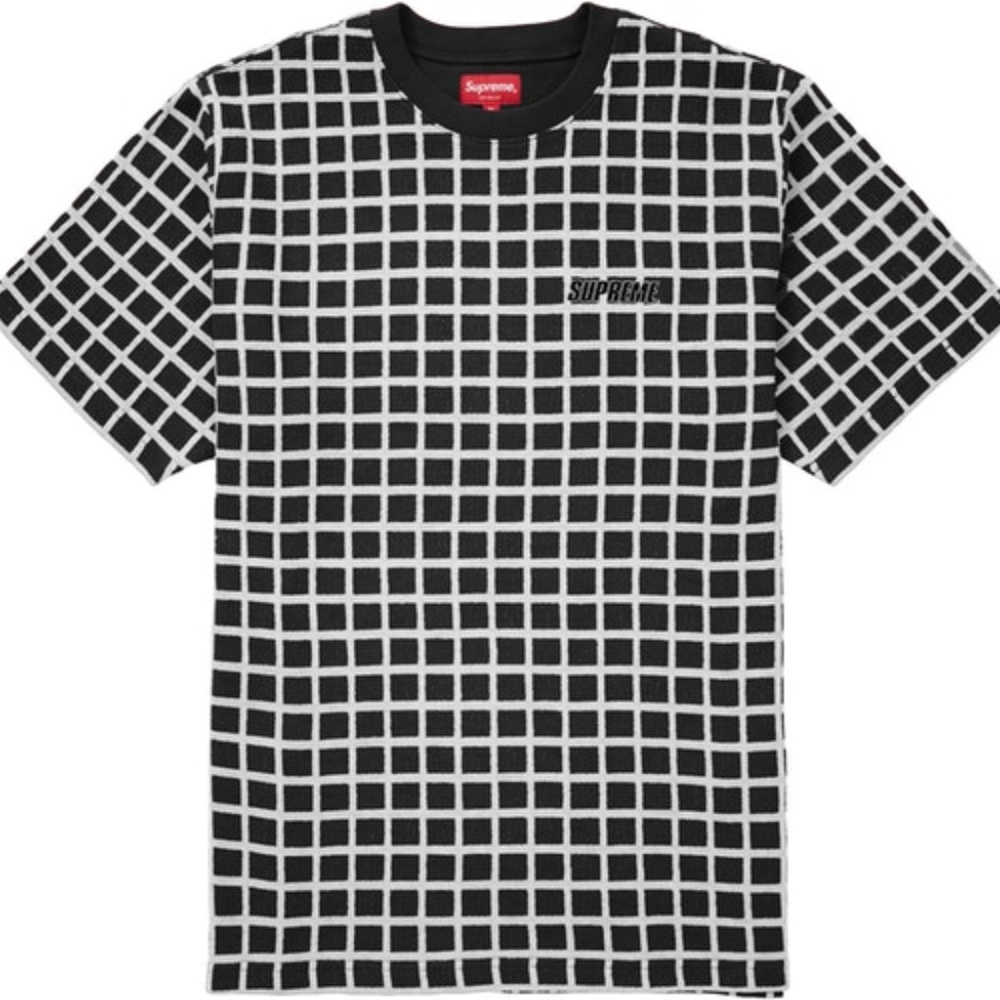 Supreme Grid Jacquard S/S Top (Black) XL